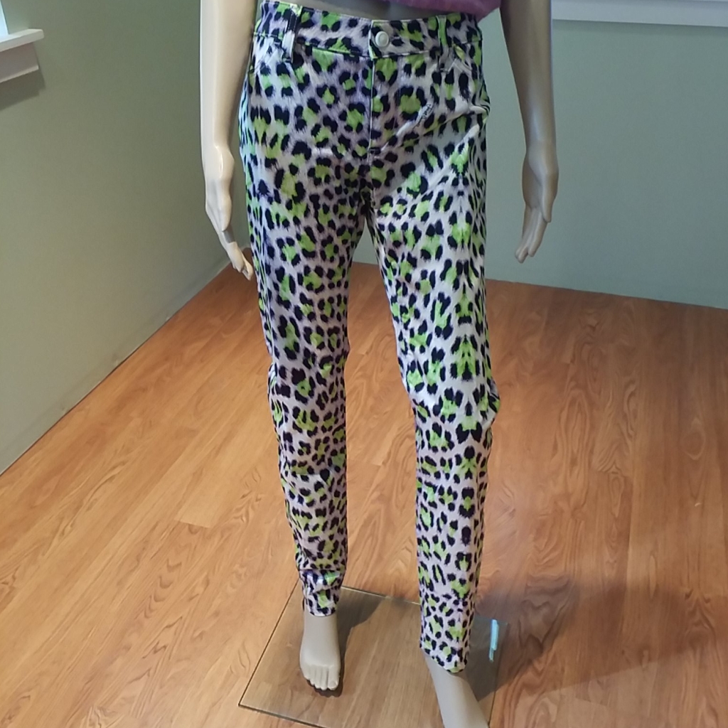 Just Cavalli Neon Animal Print Skinny Pants 31